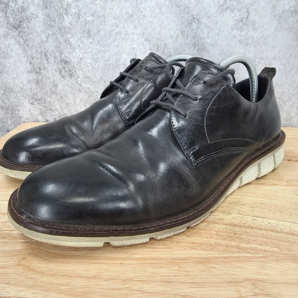 Ecco Jeremy Derby Shoes Mens 43 US 9 - 9.5 Black Hybrid Oxford  Casual Sneaker